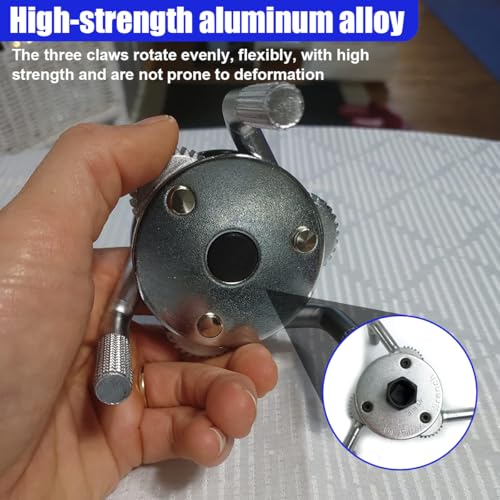 Universal Adjustable Oil Filter Wrench from 2.7" to 5.4", 3 Jaws Oil Filter Removal Tool, Heavy Duty Car Filters Wrench Set Set for Cars, Trucks, Tractor