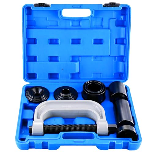 DASBET Ball Joint Removal Tool Kit | Ball Joint Press & U Joint Removal Kit Heavy Duty Ball Joint Press Fits Most 2WD and 4WD Cars Light Trucks 10PCS Ball Joint Service Tool Bushing Press Kit (Blue) - color: Blue