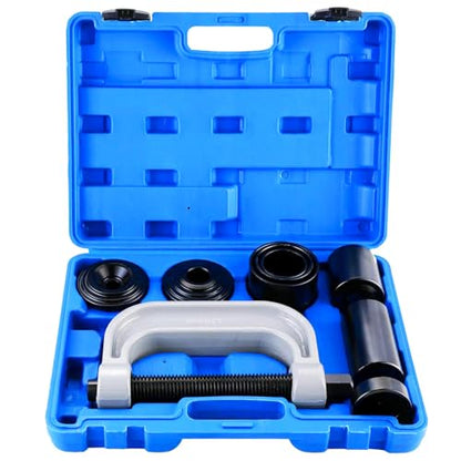 DASBET Ball Joint Removal Tool Kit | Ball Joint Press & U Joint Removal Kit Heavy Duty Ball Joint Press Fits Most 2WD and 4WD Cars Light Trucks 10PCS Ball Joint Service Tool Bushing Press Kit (Blue) - color: Blue