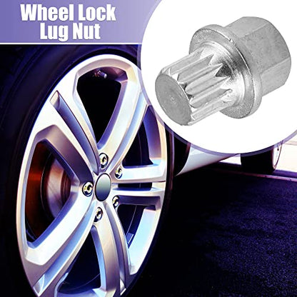 X AUTOHAUX 3/14PT Car Wheel Lock Lug Nut Anti Theft Wheel Lock Nut Screw Removal Key for VW for Audi - size: 3/14PT