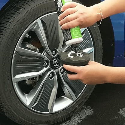IPELY 6 Pack Large Tire Shine Applicator Pad, Durable and Reusable Hex-Grip Tire Dressing Applicator Pad for Applying Tire Shine - size: Applicator-6Pack