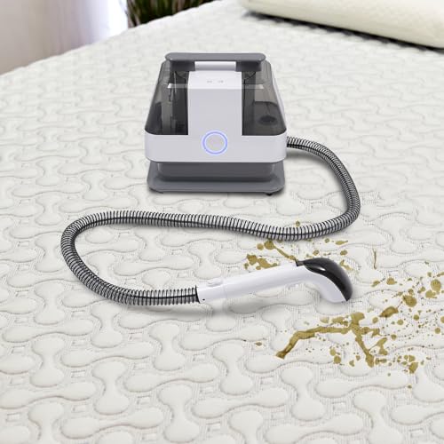 110V Portable Fabric Carpet & Couch Deep Cleaner Machine, Handheld Rug Spot Extractor for Home Stairs Car Upholstery, Lightweight Washer with Spray Brush, US Plug