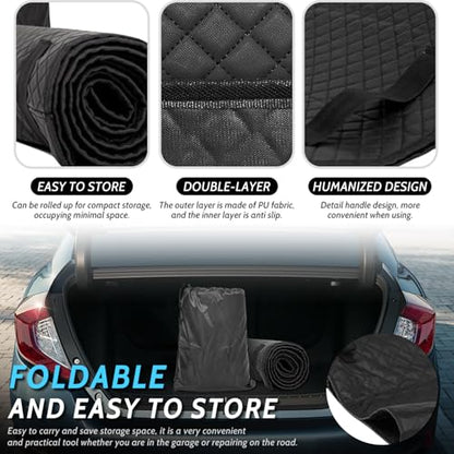 Upgraded Rolling Creeper Mat with Zipper, Magical Creeper Rolling Mat, 60''x28'' Portable Rolling Creeper, Perfect for Working Under Car,Special Roads,Self Driving,Long-Distance, Mechanic Repair Mat