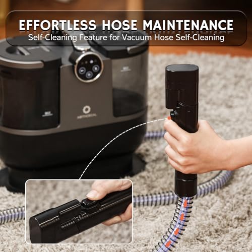 Airthereal S1 Carpet Cleaner Machine, Instant Heating Portable Upholstery Spot Cleaner, Shampooer Machine with Self-Cleaning, 14 Kpa Stain Remover Deep Cleaner for Pets, Stairs, Car Seat and Couch - color: Grey