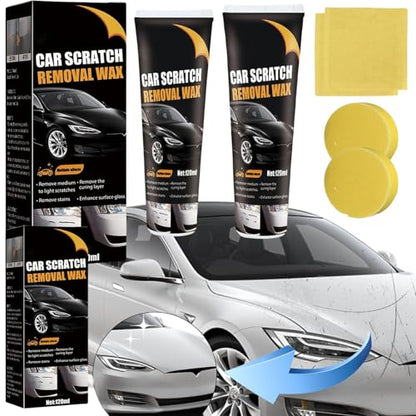 【2Packs】 Scratch Remover for Vehicles Car Scratch Remover Paste New Upgrade for Deep Scratches with Wipe & car Polish Sponge Buffing Compound for Car Paint Restorer