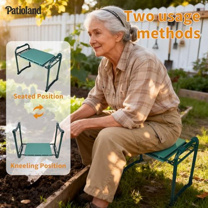 Garden Kneeler and Seat with 1 Tool Bag, 10.2" Widen Heavy Duty Thicken Soft Kneeling Pad, 2-in-1 Folding Garden Stool, Outdoor Yard Work Seat, Ideal Gardening Gifts for Mom, Women, Grandma - size: Model A