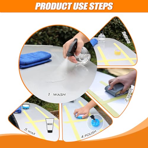 POLIWELL Pyramid Structure Car Sandpaper Set: 3.6“ x 9” Wet/Dry Polishing Pads (1500/3000/5000 Grit) — Clear Coat Scratch Repair, Automotive Detailing Care, and Ultra-Smooth Surface Restoration - style: MIX