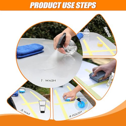 POLIWELL Pyramid Structure Car Sandpaper Set: 3.6“ x 9” Wet/Dry Polishing Pads (1500/3000/5000 Grit) — Clear Coat Scratch Repair, Automotive Detailing Care, and Ultra-Smooth Surface Restoration - style: MIX