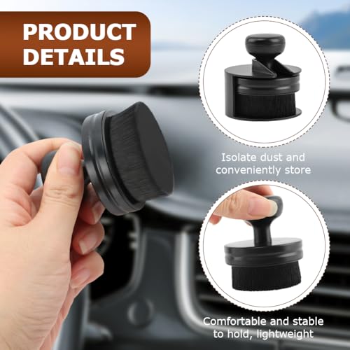 HONUTIGE 3 Pcs Tire Shine Brush, Car Tire Shine Applicator Portable Car Tire Brush Auto Detail Brushes High Density Soft Brush with Seal Cover Auto Detail Brush for Auto Detailing Cleaning Service