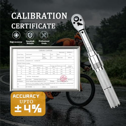 TYD 3/8 Inch Drive Torque Wrench Click 3~25 NM ±4% Accuracy | Adjustable Mini Torque Wrench 72-Tooth Reversible Ratchet for Bicycle & Motorcycle Precision Repair - style: TG-25(3-25NM)