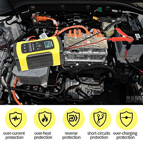 12V 5 Amp Automotive Smart Battery Charger Maintainer for Car, Motorcycle, RV, SUV, Lawn Mower, Boat, RV, SUV, ATV and More