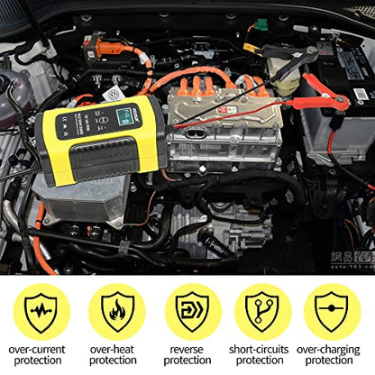 12V 5 Amp Automotive Smart Battery Charger Maintainer for Car, Motorcycle, RV, SUV, Lawn Mower, Boat, RV, SUV, ATV and More