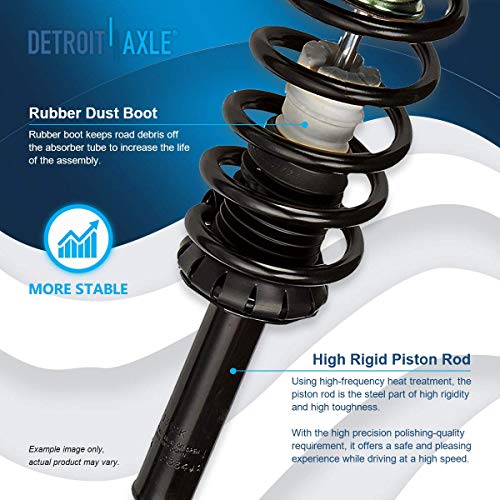 Detroit Axle - Rear Struts for 2000-2006 Nissan Sentra 2 Complete Struts w/Coil Spring 2001 2002 2003 2004 2005 Replacement Suspension - size: 171312 x2/PAIR