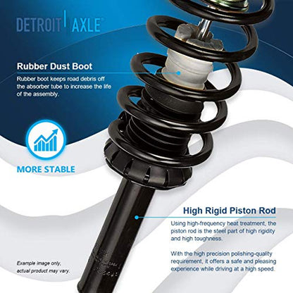 Detroit Axle - Rear Struts for 2000-2006 Nissan Sentra 2 Complete Struts w/Coil Spring 2001 2002 2003 2004 2005 Replacement Suspension - size: 171312 x2/PAIR