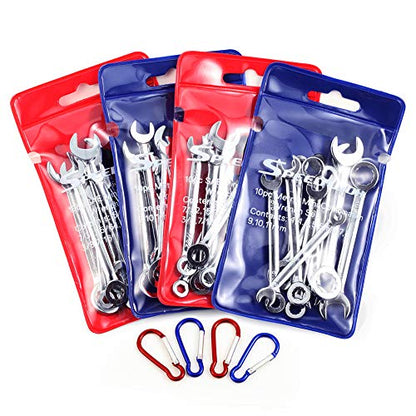 SPEEDWOX Mini Handle Wrench Set, Open/Box, High Carbon Steel, 2-Piece - size: 4 set wrench