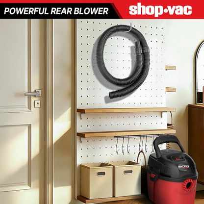 Shop-Vac 9056400 Dust Collection Hose Kit, 4 Ft x 1-1/4 Inch Flexible Vacuum Hose with 3 Adapters, Compatible with Wet/Dry Shop Vacuums & Power Tools