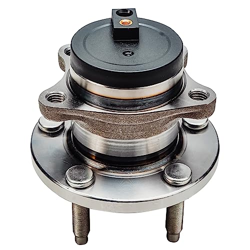 Detroit Axle - FWD Front Steering Knuckles w/Hubs + Rear Wheel Hub Bearings Replacement for 2007 2008 Ford Edge Lincoln MKX - 4pc Set - size: 4UW50470/Kit