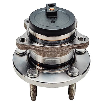 Detroit Axle - FWD Front Steering Knuckles w/Hubs + Rear Wheel Hub Bearings Replacement for 2007 2008 Ford Edge Lincoln MKX - 4pc Set - size: 4UW50470/Kit