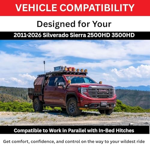 TrendsAuto Firestone Airide Red Label Air Spring Rear Kit with Air Command Single Wireless App & Remote Kit Standard Compressor fits 2011 2026 Silverado Sierra 2500HD 3500HD | TrendsAuto Decal - size: Single Path