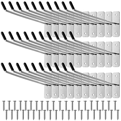 30pcs Wall Mounted Hook Heavy Duty Metal Single Hooks Home Storage Organizer Hanger Stainless Steel Hook Garage Hooks Tool for Garage Shop Retail Office Kitchen Store Display (6in/15cm) - size: 6 Inch