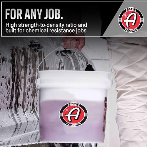 Adam's Polishes Wash Bucket (3.5 Gallon Bucket + Grit Guard) - Car Detailing Tool for Car Washing & Garage Storage | Stores Car Wash Soap, Foam Cannon, Foam Gun, Microfiber Towels & More - size: 3.5 Gallon Bucket + Grit Guard