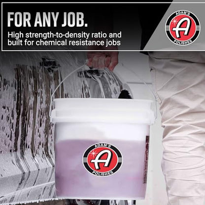 Adam's Polishes Wash Bucket (3.5 Gallon Bucket + Grit Guard) - Car Detailing Tool for Car Washing & Garage Storage | Stores Car Wash Soap, Foam Cannon, Foam Gun, Microfiber Towels & More - size: 3.5 Gallon Bucket + Grit Guard