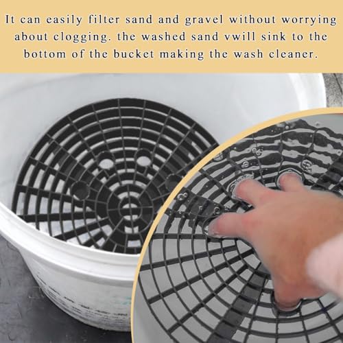 2 PCS Car Wash Bucket Insert, Plastic Wash Bucket Insert Removes Dirt Debris for Car Detailing Cleaning, Auto Detail Trap Fits 12 Inch Diameter or 3-5 Gallon Bucket (Black) - color: Black