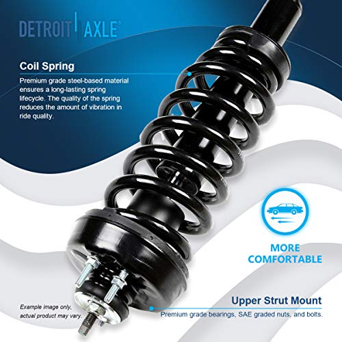 Detroit Axle - 2 Front Struts for 2006-2010 Ford Explorer Mercury Mountaineer Complete Struts w/Coil Spring 2007 2008 2009 Replacement Suspension Ready Strut Shock Assembly - size: 171124 x2/PAIR
