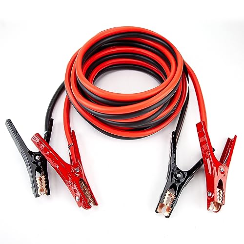 Justin Case Heavy-Duty Jumper Cables for Car, Includes 2 Gauge Wire Conductor 20' car Jumper Cables & 365 Day Roadside Assistance - size: 20ft 2ga