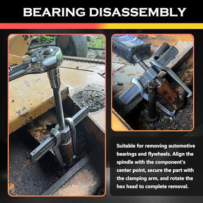 4" 2 Jaw Car Bearing Puller with Adjustable Design,Non-Slip Car Gear Puller Inside and Outside 2 Ways to Use for Detaching Cars Bearings,Sturdy Cars 2 Jaw Pullers