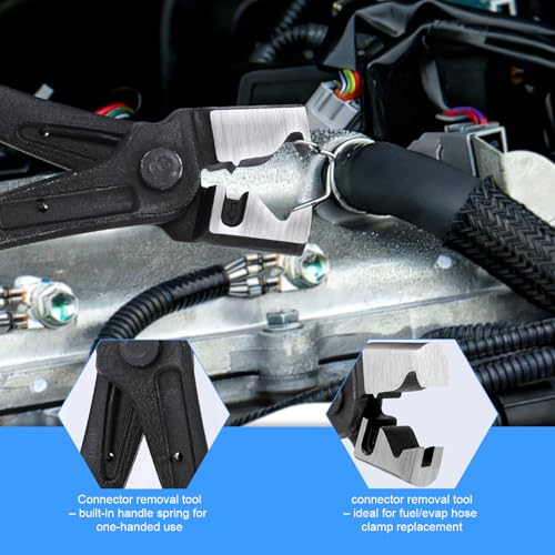 5PCS Electrical Disconnect Pliers for Cars, Hose Clamp Pliers | Automotive Electrical Disconnect Pliers, Connector Removal Tools for Fuel Line/MAF Sensor/Electrical Terminals/Lgnition Coil