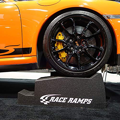 Race Ramps 2-Piece 67" XT Car Service Ramp, Tire Lift for Low Profile Vehicles, Solid High-Density Foam for Non-Skid Loading, Set of 2
