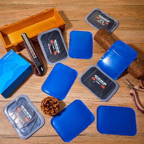 Tallew 100 Pcs Tire Patches 5 Sizes Rubber Radial Tire Repair Patch Plug Kit Heavy Duty Emergency Repair Tool for Puncture Car Truck Bus Tractor Vehicle Motorcycle 32, 42, 58, 65x80, 85x120 mm