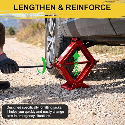 Scissor Jack Handle, 14.1 Inches Professional Jack Handle Replacement Tool, Durable Auto Wheel Jack for Cars, SUV, Truck and Trailers