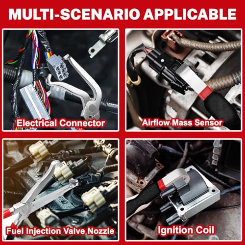 SBGGRL３Pcs Automotive Electrical Connector Pliers and Terminal Pin Removal Tool Set,37960/37980/13120 Electric Wire Plug Disconnect for Car Push Tab Style Plugs Separator - size: 3Pcs Connector Disconnect Pliers Kit