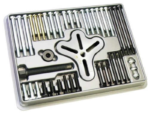 OTC 7790 48-Piece Flange-Type Puller Set (Grade 5) - Versatile Puller Capable of Removing a Wide Variety of Components with Tapped Pulling Holes Including Harmonic Balancers, Gears, Pulleys + More