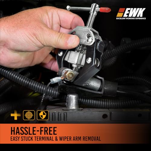 EWK 8-30mm (5/16" to 1 3/16") Battery Terminal and Wiper Arm Removal Tool, Windshield Wiper Arm Puller, Adjustable and Damage Free Puller for Car Repair