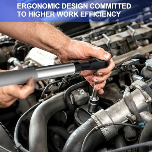 1/2" Offset Extension Wrench Impact for Electric Drills,ratchet extension includes with 1/2" 3/8" 1/4" Square Drive Adapters,Impact Ratchet Extender for Tight Spaces