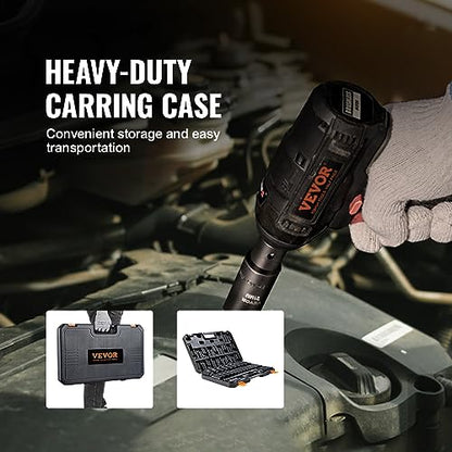 VEVOR 1/2" Drive Impact Socket Set, 34 Piece Socket Set Metric 8-36mm, 6 Point Cr-MO Alloy Steel for Auto Repair, Easy-to-Read Size Markings, Rugged Construction, Includes Storage Case - style: 1/2" 34PCS CR-MO