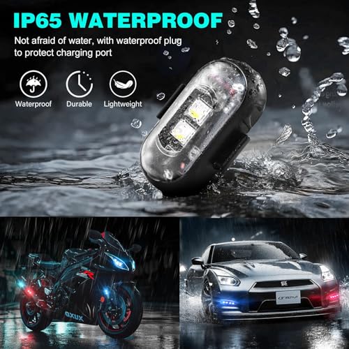 6PCS Wireless LED Lights for Car, Remote Control RGB Lights for Bike Trucks | Rechargeable RGB LED Lights Create Custom Lighting Effects for Cars, Motorcycles, Trucks, Drone, Camping, Outdoor Events - size: 6PCS