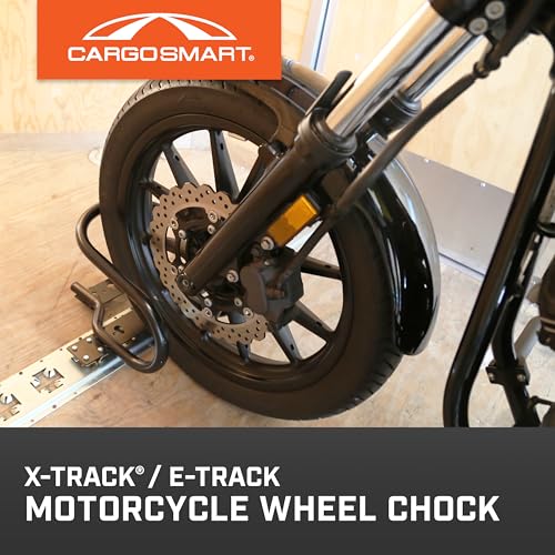 CargoSmart Motorcycle Wheel Chock — Connects to X-Track and E-Track Systems — Fits Up to 7” Wide Tires - style: Motorcycle Wheel Chock