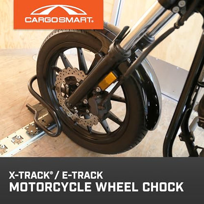 CargoSmart Motorcycle Wheel Chock — Connects to X-Track and E-Track Systems — Fits Up to 7” Wide Tires - style: Motorcycle Wheel Chock