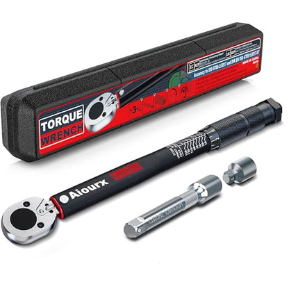 1/2" Drive Click Torque Wrench, 72 Tooth Dual-Direction Adjustable, Dual Scale, ±3% Accuracy, for Bicycle, Motorcycle, Automotive Repair and Maintenance - size: 1/2"