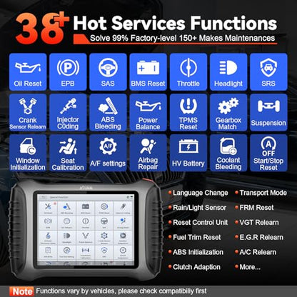 XTOOL X100 PAD3 SE AI-Assisted Bidirectional OBD2 Scanner, All System Scan Tool with 38+ Reset, Car Scanner Diagnostic Tool with FCA AutoAuth, ECU Coding, Crank Sensor Relearn, CANFD/DOIP, 2-Yr Update