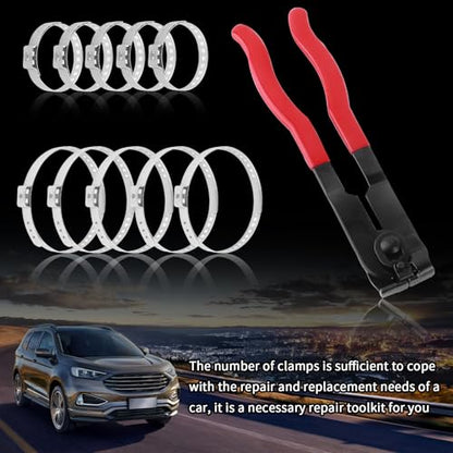 Car CV Boot Clamp Pliers Kit,Car CV Boot Clamp Tool Kit Includes Large & Small CVS Boots Clamps,Sturdy Cars CVS Axle Boots Clamps Tool Automotive Tools with Non-Slip Handle