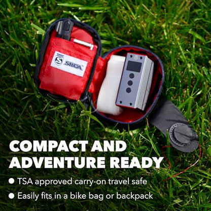 SILCA ELETTRICO Electric Bike Pump - Digital Bicycle Tire Pump with Auto Shut-Off, USB-C Rechargeable, Ultra-Light & TSA-Compliant for Travel - Universal Compatibility