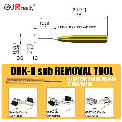 JRready ST5227 Extractor Tools KIT Solid Contact Extraction Tools Removal TE/AMP/HARTING D SUB series HAN series Heavy Duty Connector Terminals