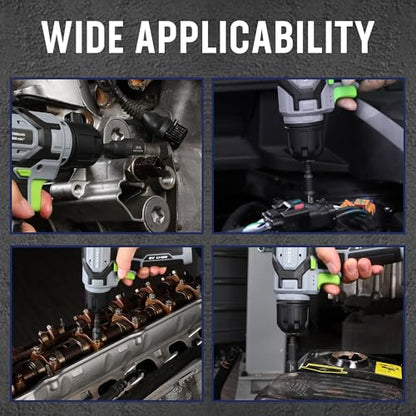 WORKPRO 6 PCS Magnetic Nut Driver Set, 1/4" Hex Shank, Drill Socket Set, Impact Driver Bit Set, 1/4” to 9/16”, Chrome Vanadium Steel, SAE - size: 6PCS Magnetic Nut Driver Set