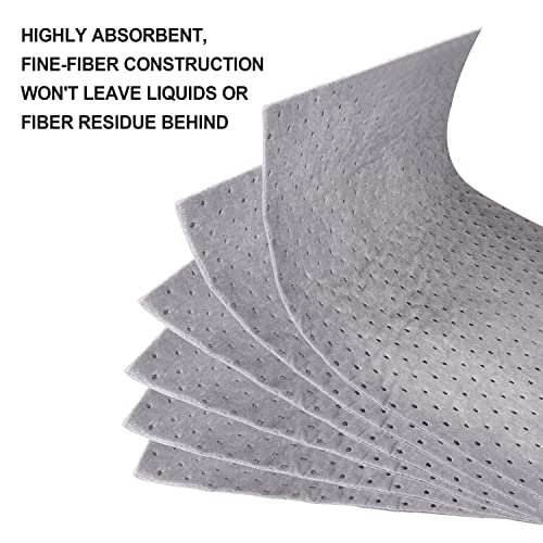 A A IN 4 Pack Oil Absorbent Pads,150' L x 15" W Oil Spill Mat Garage Accessories Water Absorbent Mat Driveway Mats for Oil Leaks Liquids Absorbing Protecting Home Garage Basement