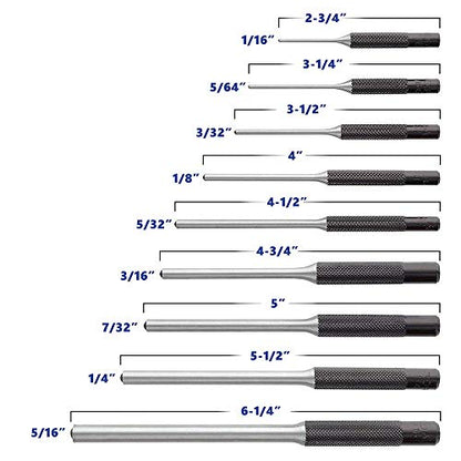 Big Horn 19277 9 Pieces Roll Pin Punch Set - Gun Bolt Catch Roll Pin Punch Tool Kit for Automotive/Jewelers/Gunsmith/Watch Makers/Repairs and Crafts